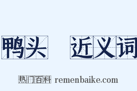 鸭头緑近义词是什么意思的图片